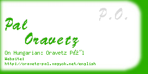 pal oravetz business card